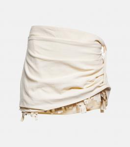 Мини-юбка с оборками Artichaut Jacquemus, белый