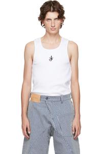 Майка с вышивкой в виде якоря Jw Anderson, белый