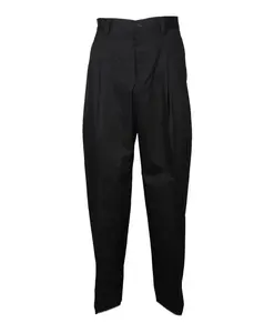 Широкие брюки из хлопчатобумажной габардиновой ткани Laneus, черный