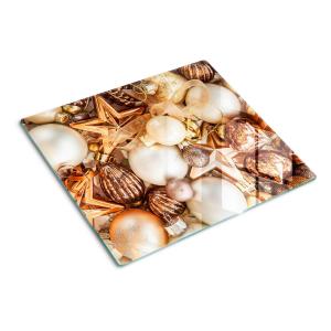 Стеклянная тарелка 60x52 см, рождественские украшения TULUP, бежевый