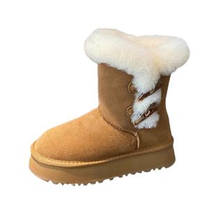 Термические утепленные ботинки для увеличения роста Women's BINGO DUCK, Chestnut