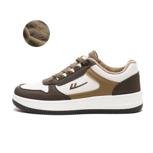 Антискользящие износостойкие низкие скейтерские кроссовки Warrior мужские коричневые бежевые