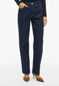 Джинсы kelly с высокой талией, зауженного кроя. Vila, Dark Blue Denim