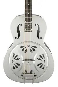 Гитара Gretsch G9221 Bobtail Steel с круглым грифом A.E., стальным корпусом и резонатором Spider Cone