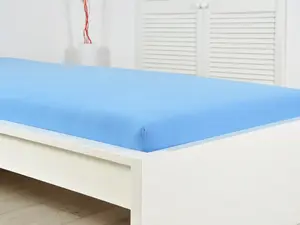 Простыня на резинке детская эксклюзивная 70х140 см синяя TEXTILOMANIE