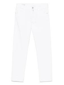 Зауженные брюки с нашивкой-логотипом Incotex, белый