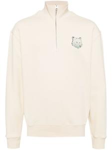 Maison Kitsuné толстовка с узором, нейтральный цвет