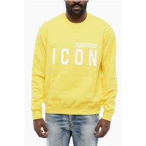 Толстовка с круглым вырезом и принтом ICON Dsquared2, Yellow