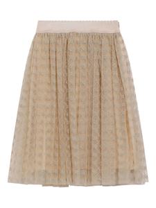 Dolce & Gabbana Kids шелковая юбка миди, нейтральный