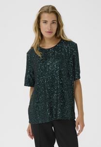 Блуза Kaffe KALILA SEQUIN , Dark Green Sequin/Dark Green