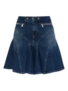 Юбка мини с молниями Versace Jeans Couture, синий