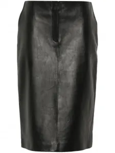 Кожаная юбка-карандаш Magda Butrym, черный