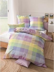 Постельное белье в розово-голубую клетку WITT WEIDEN, 135 x 200 + 80 x 80 см