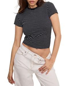 Короткий топ Baby Tee Good American, черный