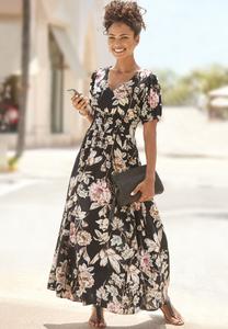 Платье макси LASCANA, черный