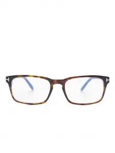 Очки в прямоугольной оправе TOM FORD Eyewear, коричневый
