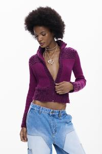 Вязаный свитер с застежкой-молнией