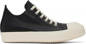 Черные кроссовки Hollywood Low Sneaks Rick Owens, Black/Milk/Milk