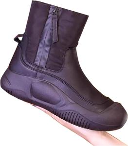 Generic Черные ботильоны для женщин: модные с молнией, с плюшевой подкладкой, водоотталкивающие ботинки, обувь на щиколотку, для походов, свадеб, вечеринок и нарядные туфли