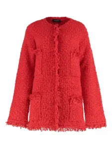 Твидовый жакет на пуговицах Fabiana Filippi, красный