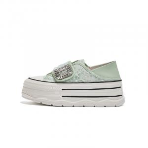 Женские низкие скейтерские кроссовки Slip Resistant Abrasion Resistant DAPHNE, зеленый