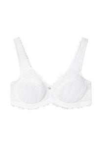 Бюстгальтер на косточках с вышитым кружевом Sheego, белый