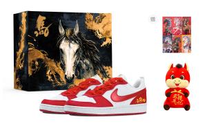 Nike Court Borough Year Of The Horse Success And Prosperity Low top Skateboard Shoes Women's Красный Белый