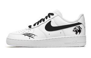 Nike Кроссовки Air Force 1 Fantasia, Black Panther, Abrasion Resistant, Low top, Skateboard, женские, черные