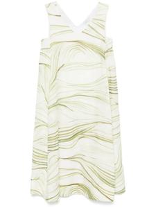 Платье миди с принтом Peserico, зеленый