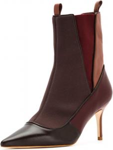 Женские ботильоны FOWT на высоком каблуке-стилетто с заостренным носком, мягкие комбинированные ботинки на удобной подошве, для встреч, свиданий и офиса, подходят под платья, джинсы и ветровки, размеры US 4-15 M, Red