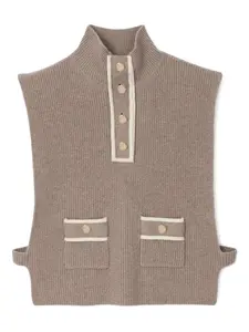 Шарф на пуговицах Sandro, нейтральный