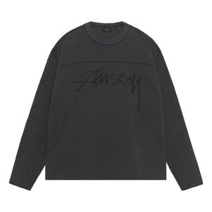 Свитер Stussy Pigment Dyed Football Crew, Washed Black