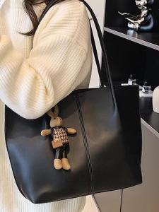 Минималистичная сумка-тоут с мини-сумочкой, женская сумка Doux Belle, цвет Black