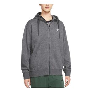 Толстовка Nike Sportswear Club Fleece Full-Zip Hoodie 'Dark grey', серый