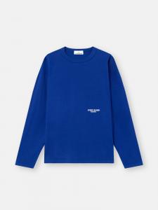 Футболка свободного кроя с длинными рукавами и вышивкой Marina Stone Island 2100004 COMBED ORGANIC COTTON JERSEY_STONE ISLAND MARINA, Bright Blue