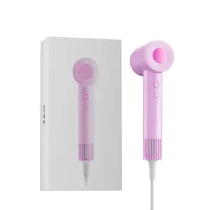 Фен горячий и холодный воздух, уход за волосами с отрицательными ионами, тихий, быстрая сушка, высокая мощность, для дома, CFJ 201 OVL, Normal 【Purple】