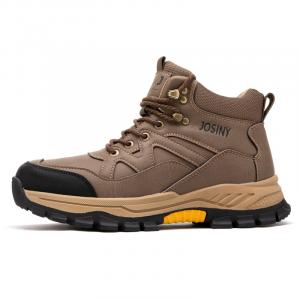 JOSINY Короткие мартинсы мужские черно-хаки (с утеплением из шерсти), цвет Khaki (Wool Thickened)