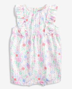 Детский комбинезончик для девочек с цветочным принтом в деревенском стиле First Impressions, Angel White