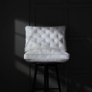 Three Geese Подушка регулируемая из гусиного пуха и пера с хлопковым чехлом White