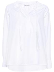 Поплиновая рубашка со шнуровкой Max Mara, белый
