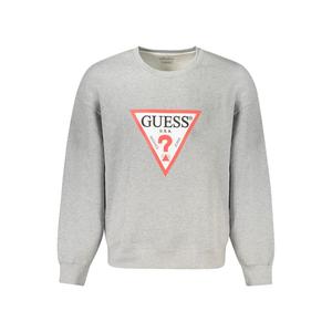 Серая хлопковая толстовка Guess Shoes, серый