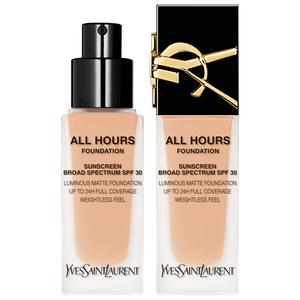Тональная основа All Hours Luminous Natural Matte Foundation с 24-часовой стойкостью, SPF 30 и гиалуроновой кислотой. Yves Saint Laurent, .85 oz. /25 mL, LC2