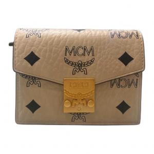 Сумка через плечо coated canvas, мини кроссбоди женская beige MCM