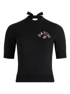 Свитер Patou с вышитым логотипом, черный