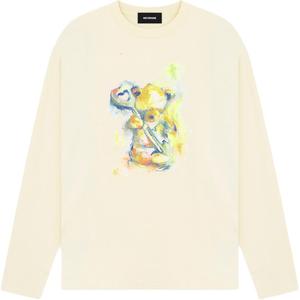 Футболка с рукавом дроп-шилдер женская бежевая WE11DONE