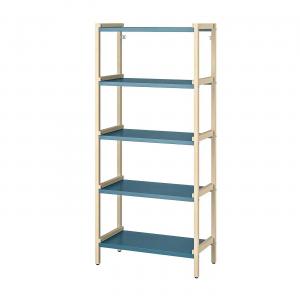 Открытый стеллаж EKENABBEN IKEA, 70x34x154 см, цвет aspen/blue