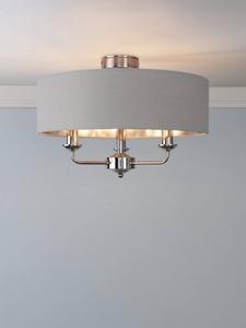 Sorrento 3-рожковая полупотолочная люстра Laura Ashley, Nickel 1