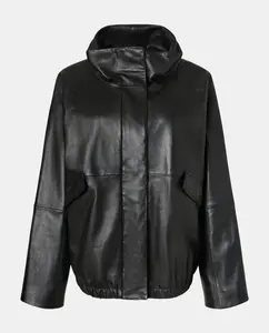 Женская короткая кожаная куртка Woman Limited El Corte Inglés, черный