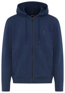 Толстовка с капюшоном на молнии BOSS Zetalky, синий