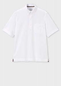 Однотонная рубашка-поло из пике на пуговицах Paul Smith, цвет White